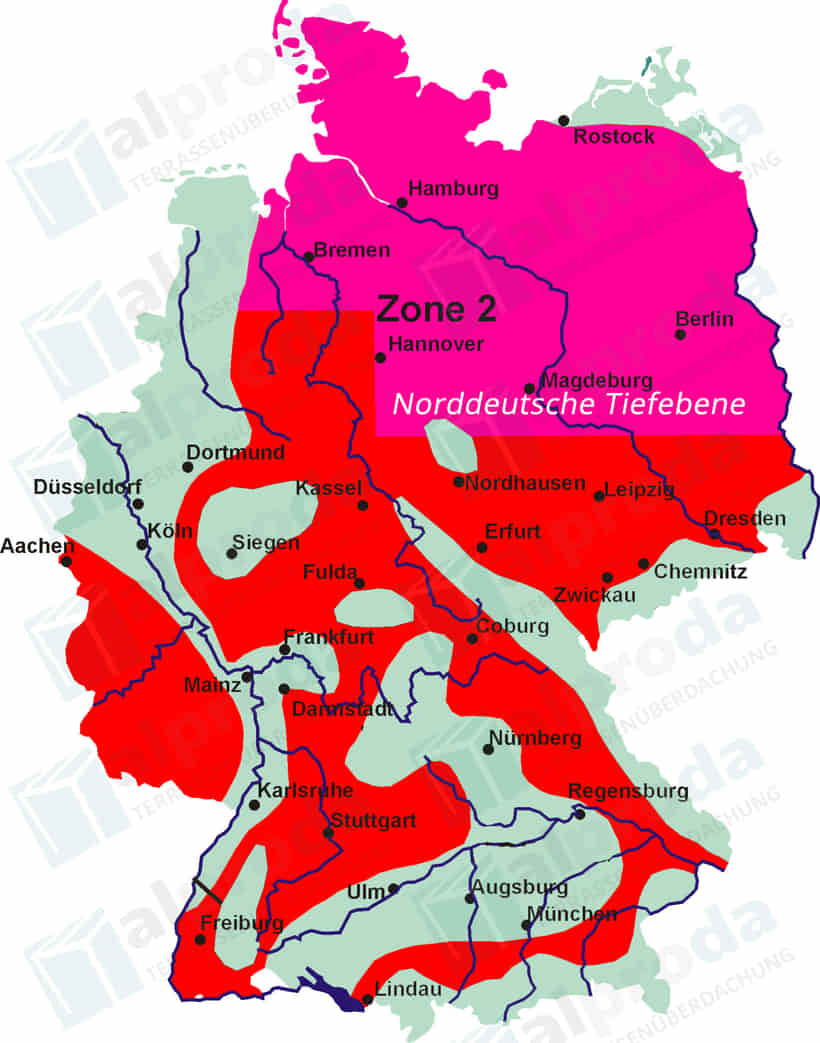 Schneelastzone 2 - Norddeutsche Tiefebene